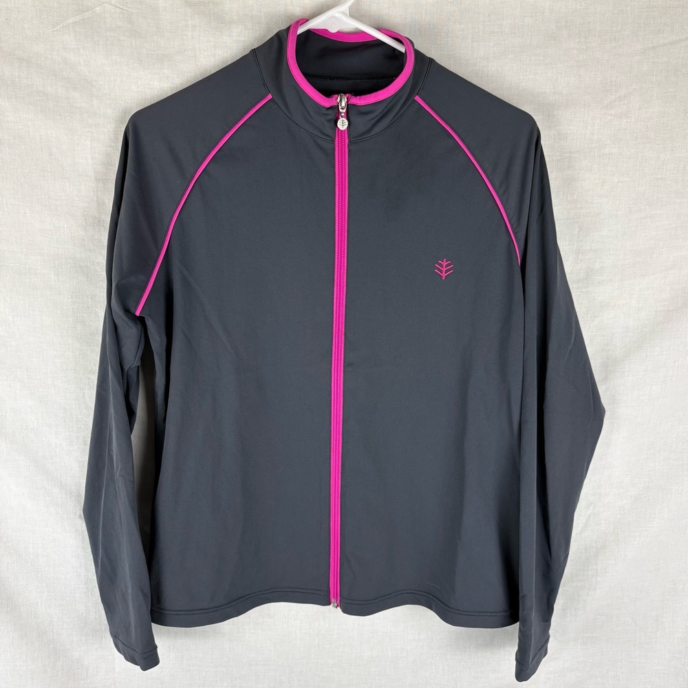 Coolibar Women's UPF 50+ Full Zip Lightweight Water Jacket Size L